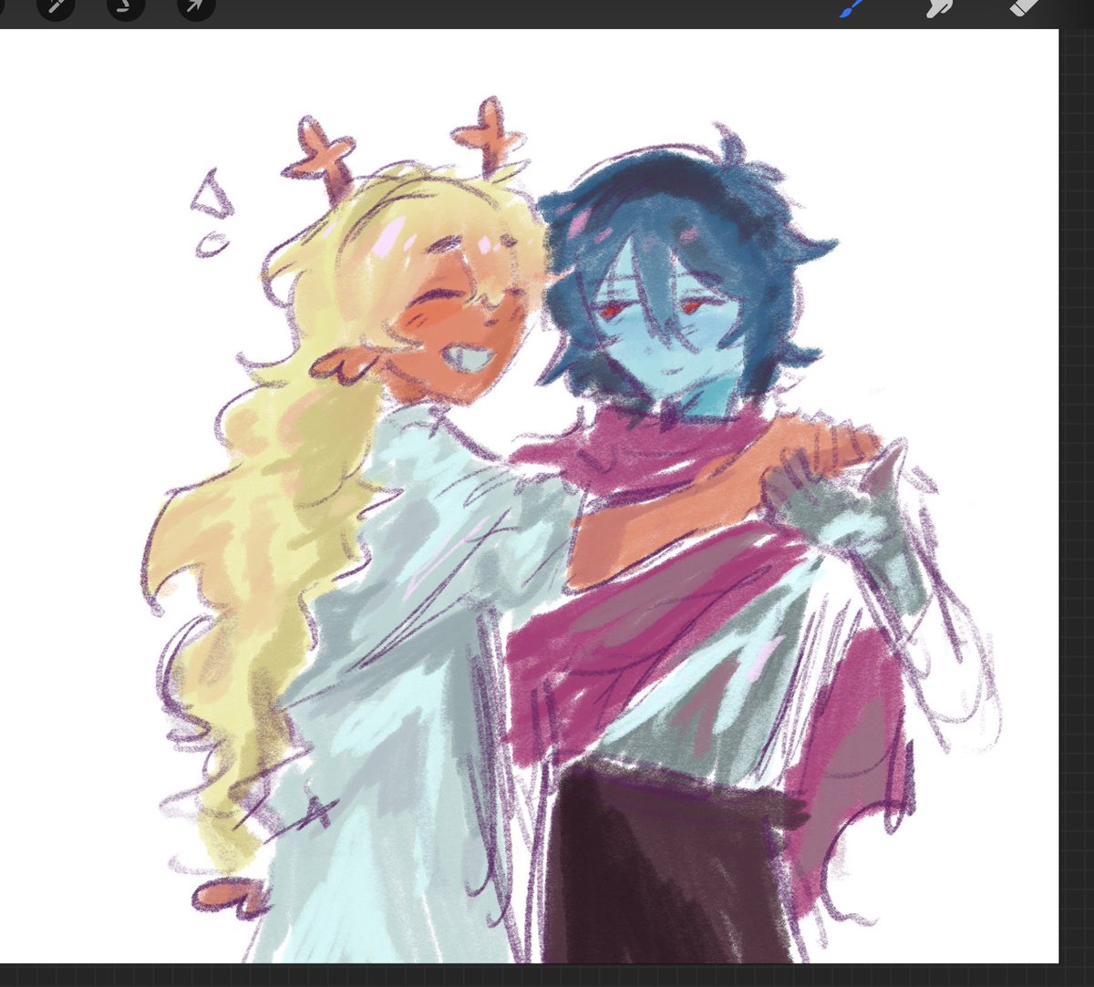 qon_vanilly's tweet photo. Watch them for me while I’m gone, okay? #kriselle #deltarune https://t.co/LRHOZDsYaC
