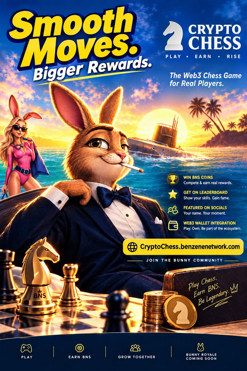 benzenenetwork's tweet photo. Some people play chess

Others make a name for themselves
♟️Win on CryptoChess and earn:

💰 $BNS rewards
🏆 A place on the leaderboard
📢 Featured recognition across our socials
Compete. Win. Get recognized.
♟️ CryptoChess

https://t.co/KnRzx3nbWP

#CryptoChess #Web3 #PlayToEarn https://t.co/0zFgtSVeCE