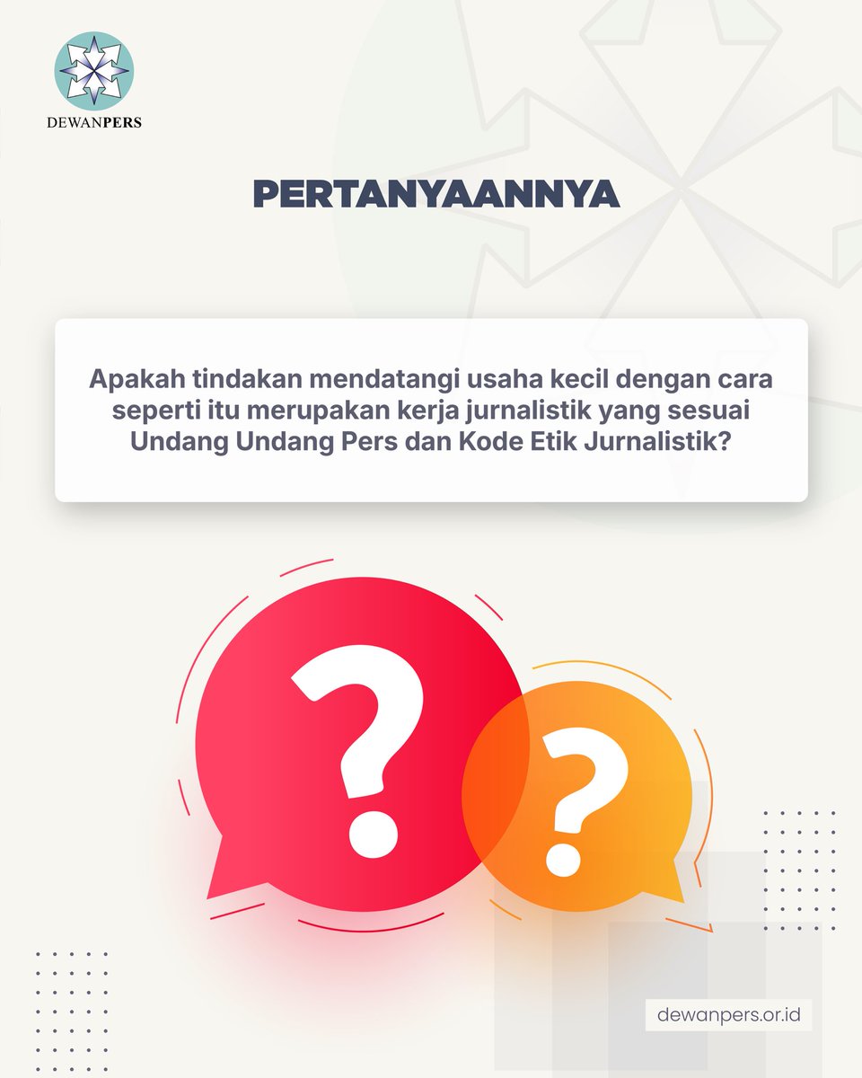 dewanpers's tweet photo. Aksi intimidasi berkedok "kerja jurnalistik" makin marak menyasar pelaku usaha kecil.

Hati-hati ya, Sahabat DP. Kalau ketemu oknum yang gaya-gayaan seperti ini, langsung laporin ke polisi aja. https://t.co/mV2svAIv2I