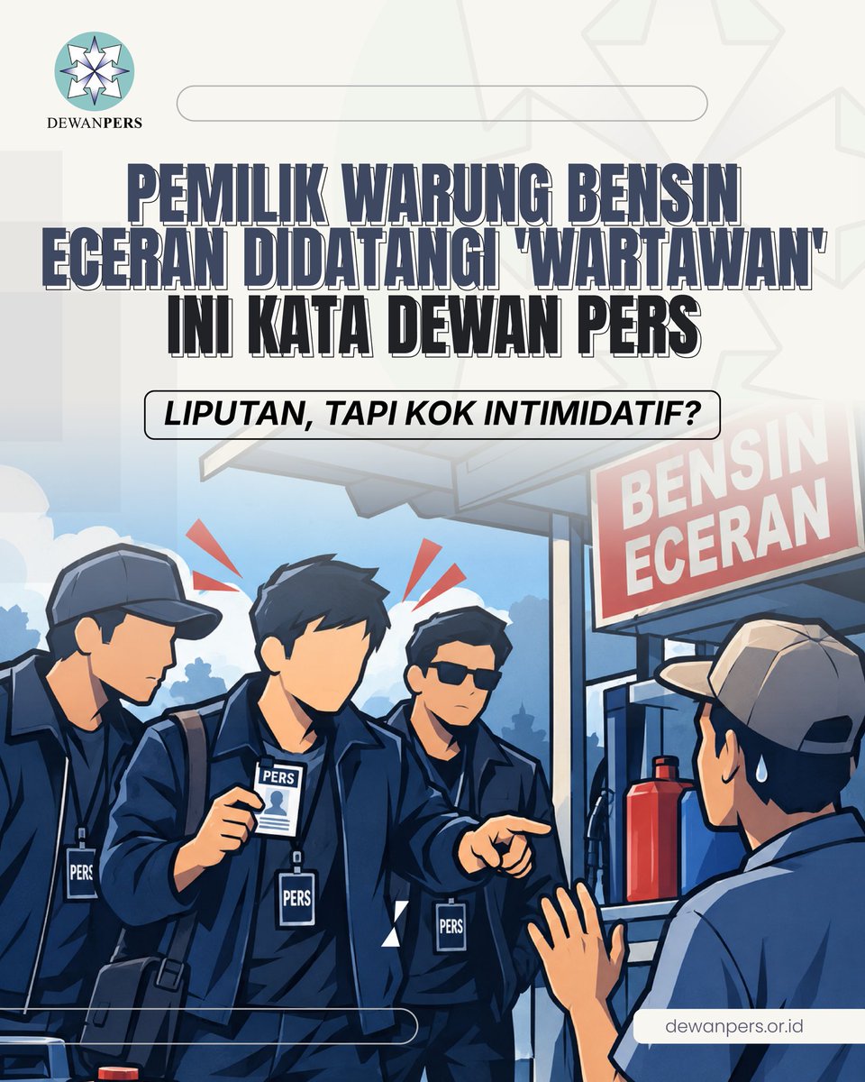 dewanpers's tweet photo. Aksi intimidasi berkedok "kerja jurnalistik" makin marak menyasar pelaku usaha kecil.

Hati-hati ya, Sahabat DP. Kalau ketemu oknum yang gaya-gayaan seperti ini, langsung laporin ke polisi aja. https://t.co/mV2svAIv2I
