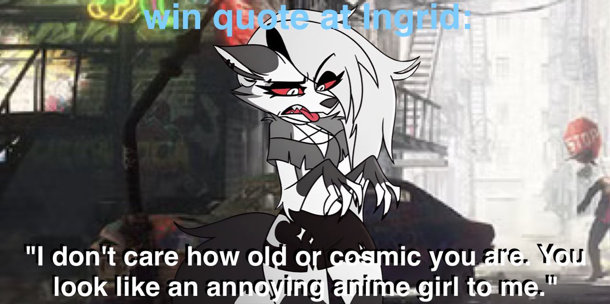 NativeBrony_91's tweet photo. #HelluvaBossLoona #HelluvaBoss #Loona #Hellhound
and her victory quotes against the characters
with bonus as my favorite one when she wins against Terry Bogard: https://t.co/0UqEZHrt2p