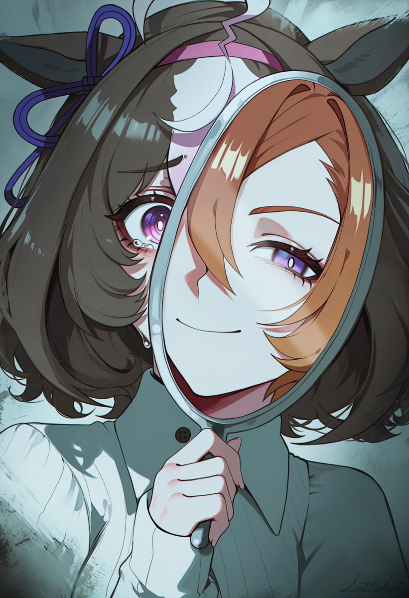 lattekoi5252's tweet photo. Merely the glass that reflects a crown. 

Meisho Doto | #ウマ娘 https://t.co/69MWFnwU1v