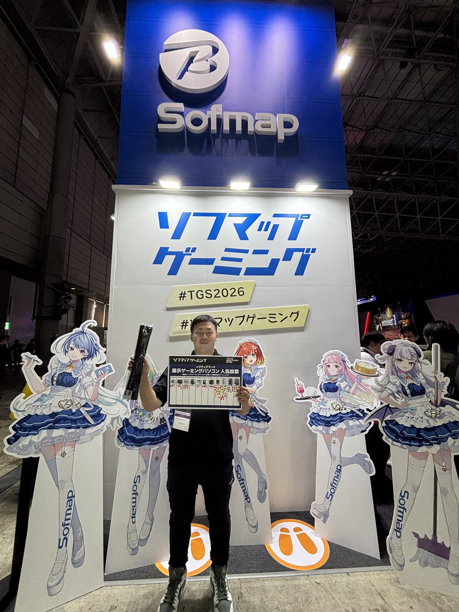 LFT_Daiki's tweet photo. 東京ゲームショー！ソフマップブースで接客してます！！10秒で終わる簡単なアンケートをしてもらったら、ありえん豪華なノベルティー配ってます！先着順なんでみんな来てください〜！
ホール8の08-C16に居ます https://t.co/hPvC7AIEye