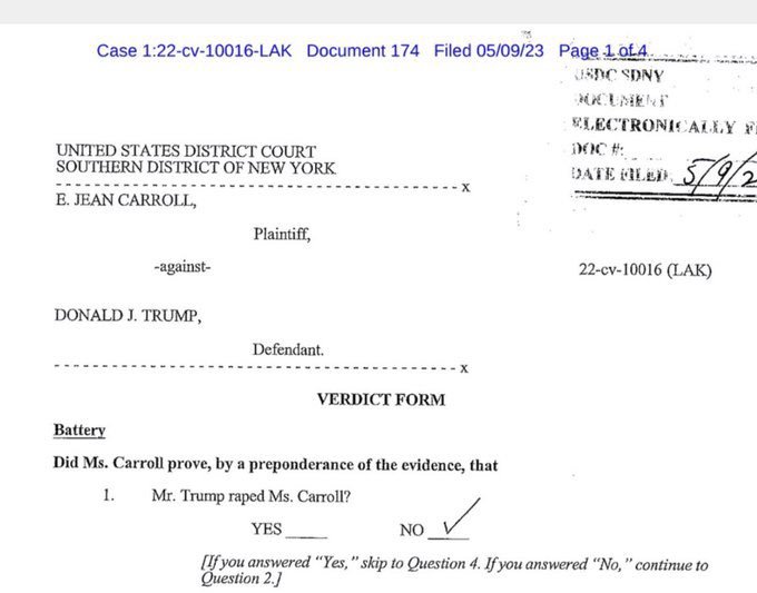 JackJohnson9797's tweet photo. @FillerupT4342 So sorry you are so wrong. That verdict came from the judge not the jury. He changed the ruling
But your go on &amp; believe what you will🤣 https://t.co/99Gn7bRWwY