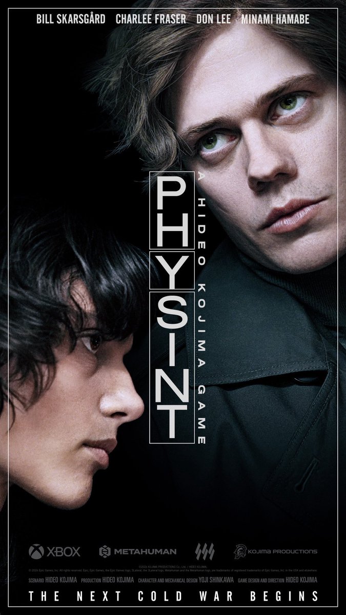 Kojima_Hideo's tweet photo. 「PHYSINT」は、僕が考えた“造語”です。「フィジント」と読んでください。

その他のキャストは、今後も機会を見ては、発表を続けていきます。 https://t.co/ut1m7kkavb