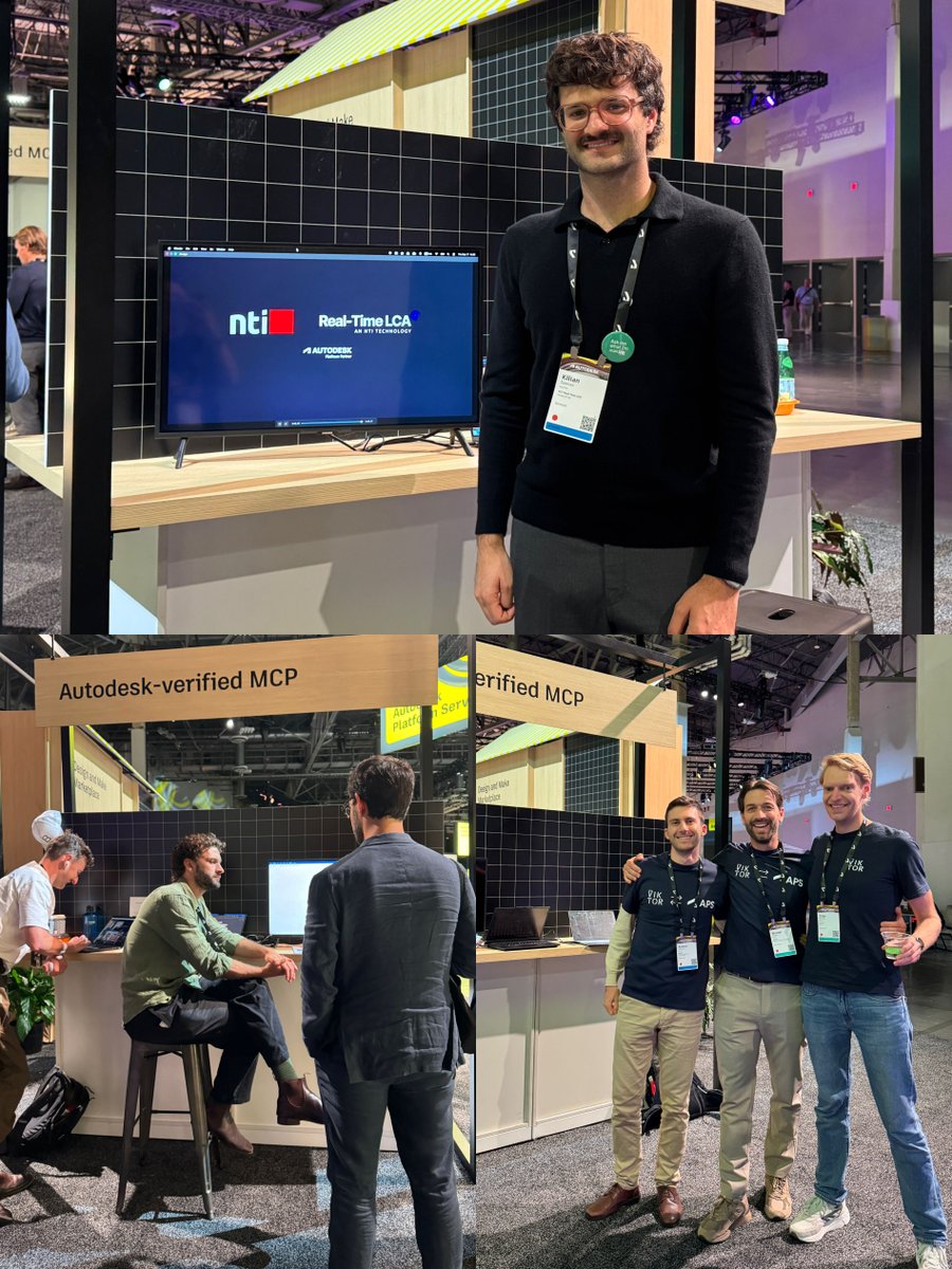 AutodeskAPS's tweet photo. Full speed ahead for the final day of #AU2026! We made room for some fun with custom buttons at the APS booth, and wrapped our Marketplace publisher showcase with NTI, VIKTOR , and Breadcrumb. Thanks to everyone who stopped by, built with us and joined the fun! https://t.co/XS1Z1SQ6lH