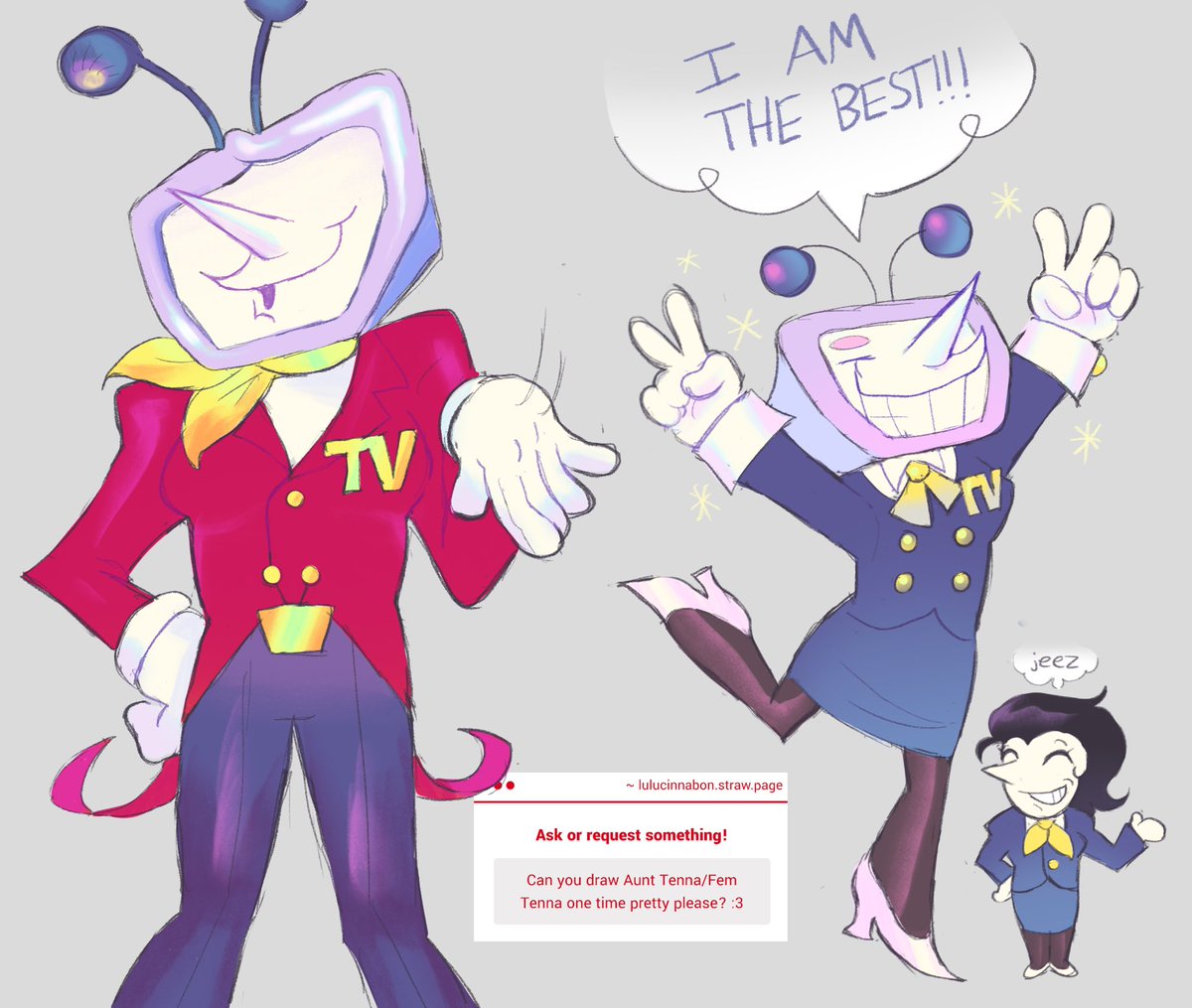 lulucinnabon's tweet photo. advocating for fem tenna #deltarune #tenna https://t.co/qWLDICrHc9