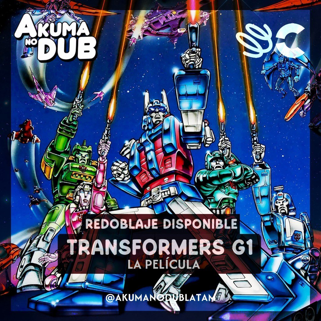 AkumanoDubLatam's tweet photo. 🚛🤖 AUTOBOTS, A RODAR!! 🤖🚛

"Transformers G1: La Película" (1986), estrenó el día de hoy un Redoblaje con motivo a su 40 Aniversario de estreno de la cinta.  Está disponible desde el día de hoy en las Salas de cine de @Cinemex  y @Cinepolis 🇲🇽. 

Hasta el momento se destaca las incorporaciones de: 

🟧 Hot Rod / Rodimus Prime - @capitanasce
🚛 Optimus Prime - Santos Alberto 
🟥 Ultra Magnus - @soyidzi 
⚪ Arcee - Bet Jara
🔵 Blurr - @Daniel_lacy 
🟤 Perceptor - Roberto Mendiola 
⚫ Jazz - @carloshdezgarc 
🧒🏼 Spike Witwicky  @mancampuzano 
🟠 Cliffjumper - Raúl Solo
🟪 Megatron / Galvatron - Octavio Rojas
🟢 Unicorn - @jctncrpll
⚫ Starscream - @PepetoMacias
🟡 Hook - Salvador Reyes
🟣 Soundwave y Rumble - @AlanFernandoV

#Transformers #TransformersTheMovie #Doblaje #Redoblaje #DoblajeDisponible
