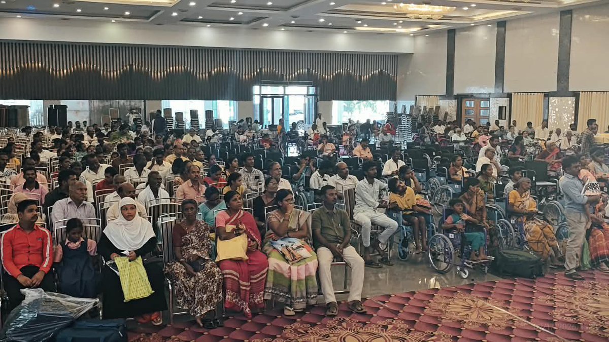 secretary_wcdap's tweet photo. At the ALIMCO Distribution Camp under ADIP & RVY schemes (17-09-2026), 1,194 supportive aids worth ₹70 Lakhs were distributed to 454 Differently Abled individuals & Senior Citizens at M.Y.R. Convention Hall.
#Ananthapuramu #ALIMCO #Inclusion #ADIP #RVY https://t.co/sANgqw1dOd