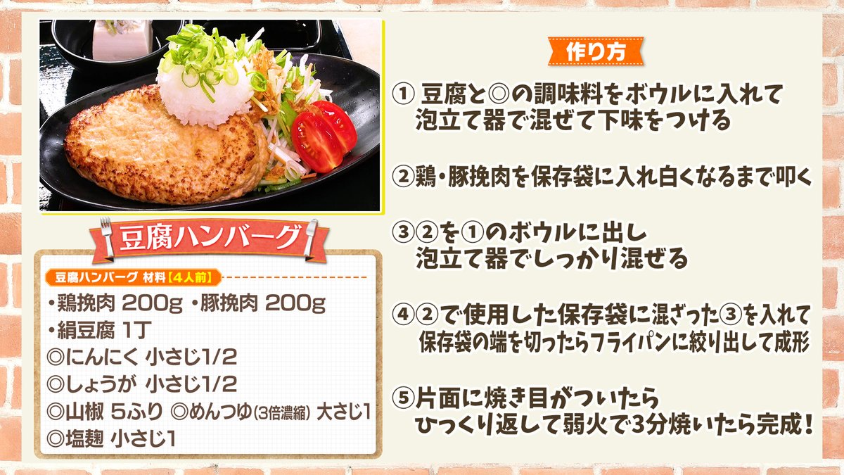 theyakai's tweet photo. 昨日の放送で紹介したレシピを
特別に公開しちゃいます🍴

🌟豆腐めし
🌟豆腐ハンバーグ
🌟レンジで本格麻婆豆腐
🌟時短豆腐ピザ

ぜひみなさんも作ってみてください🍳

気になった方は　＃Tver &amp;U-NEXTで！👀
＃THE夜会 #櫻井翔 #有吉弘行 #堂本剛 #奈緒 https://t.co/IhjPLcxksC
