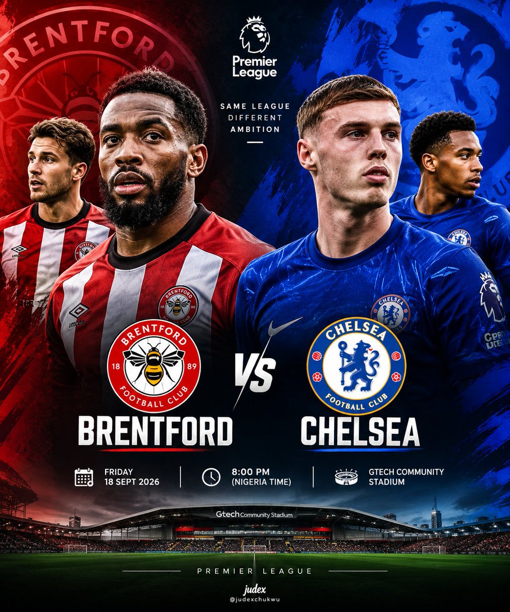 judexchukwu's tweet photo. The world champions Chelsea FC will be facing the informed Brentford today.

There is a high expectations from the coach and player's.

My honest prediction is BRE 1-2 CHE

What do you make of that? https://t.co/8WhIbNVtnM