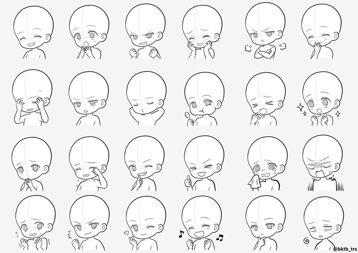 bktb_trs's tweet photo. ミニキャラの顔の表情素材 https://t.co/VYY8CDYsBO
