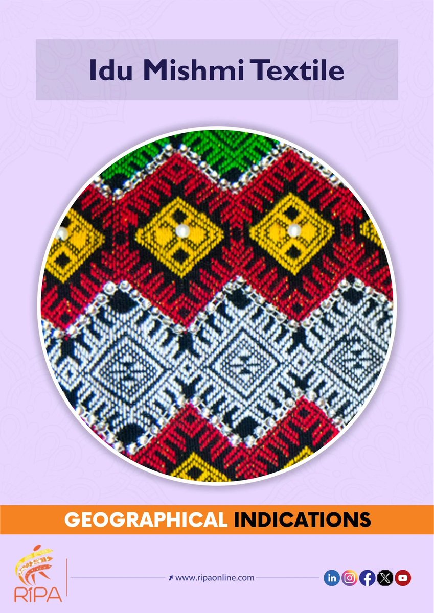 ripaonlineindia's tweet photo. Idu Mishmi Textiles are traditional handwoven textiles made by the Idu Mishmi community in Arunachal Pradesh. The textiles are primarily used for making clothing and ornamental items.
Read more: https://t.co/AVSFJ5oC2Y
#ripa #gitag #arunachal #idu #mishmi #textile https://t.co/uq8OOAX1C7