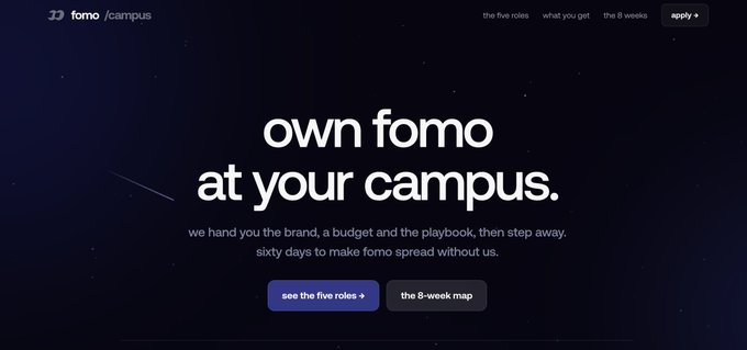 Niorquant's tweet photo. Fomo just invested $500,000 into fomo campus where they pay college students to host TRADING CONTESTS. @AryaToufanian built this and consults for them. He's made like 6 videos on this on TikTok. Sending all fees to him through @UsePaid.

https://t.co/9JDss1ubFE 
https://t.co/dBzXTJ4lIz