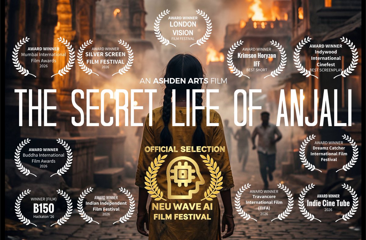 CreativeAIgency's tweet photo. THE SECRET LIFE OF ANJALI 
+
THE NEU WAVE AI FILM FESTIVAL
LET'S GO! 
#LATechWeek
@aineuwave https://t.co/DNzE6jh5iB