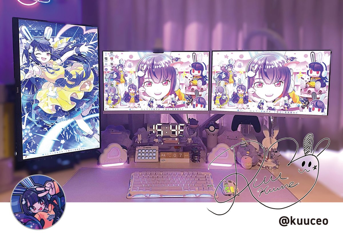 kuuceo's tweet photo. 👾TGS2026👾
Pixioさんのブースのどこかに玖兎音るうの
デスクとデジタルサインが入った写真が
飾られているので是非さがしてみてね～！
#TGS2026 #PixioTGS2026 https://t.co/RhgOYqJ89H