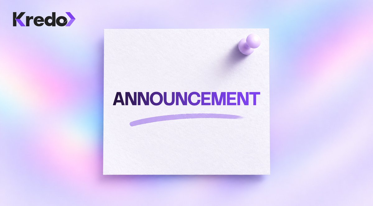 KredoIntern's tweet photo. Hey Kredo community 👋

This is the official Kredo intern account.

We’ll be sharing the latest Kredo updates, announcements, and community news here for the time being.

Stay connected and stay tuned. 💜

#Kredo #HSKChain #PredictionMarket https://t.co/IiUxtONWAB