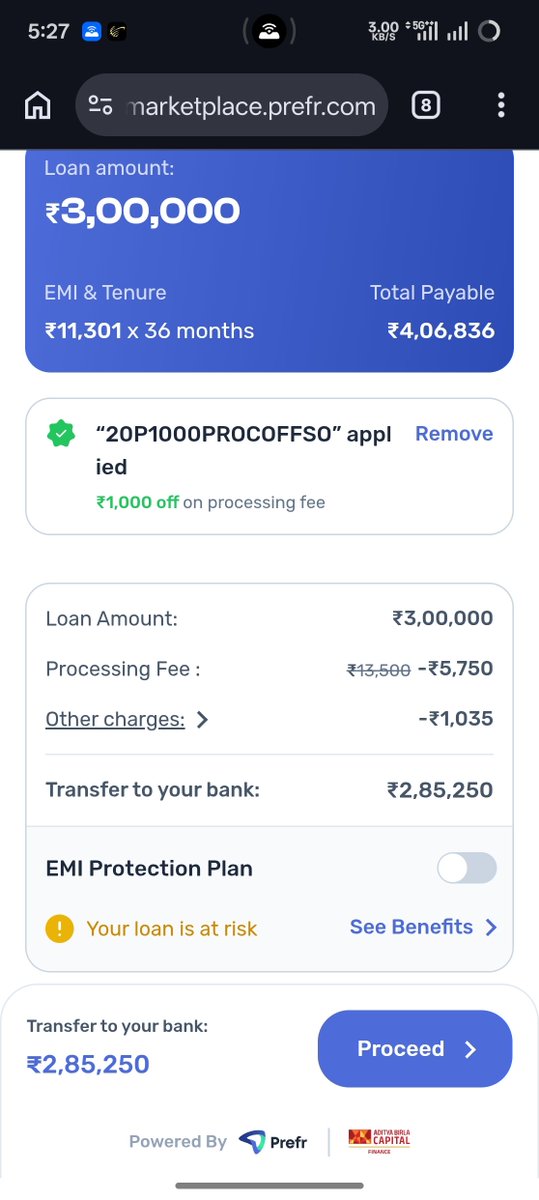 HarshVermaDelhi's tweet photo. Yesterday I was applying for a loan amount and see the outrage of these NBFC @abcapital see the hidden charges of the amount thank to God that I have taken the screenshot of the loan at that time I haven't noticed the hidden charges of the loan I just looked at the deductions https://t.co/ihzRZEUNOx