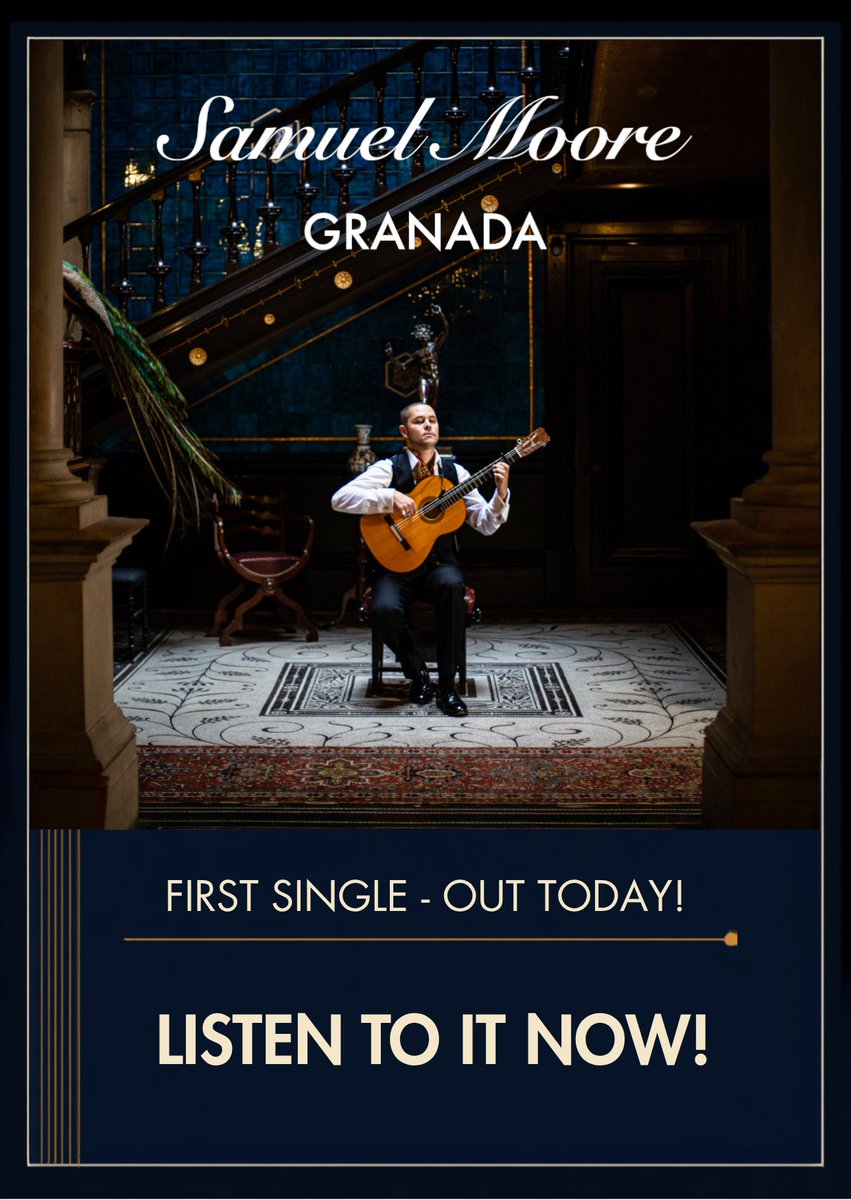 smflamencomusic's tweet photo. 🔥 MY FIRST SINGLE IS OUT NOW! 🔥

Granada — an original Soleá por Medio — is the first track from my debut album Camino Flamenco! 🎸💃

🎧 Out now on all streaming platforms!

🎥 Official video premieres on YouTube this evening. 

Listen &amp; enjoy 👇 https://t.co/oJW5OzKV5I