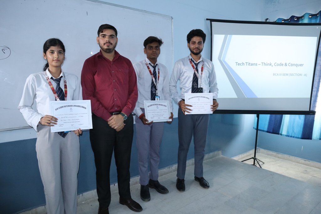 RATM_Mathura's tweet photo. BCA 3rd Sem. students participated in a competitive learning activity to enhance student's technical knowledge, logical thinking, and awareness of modern technologies and the IT industry.
#RATM academic # Best academic #
#RATM placements #best placements
#CareerAtRatm https://t.co/uETajSmXdC