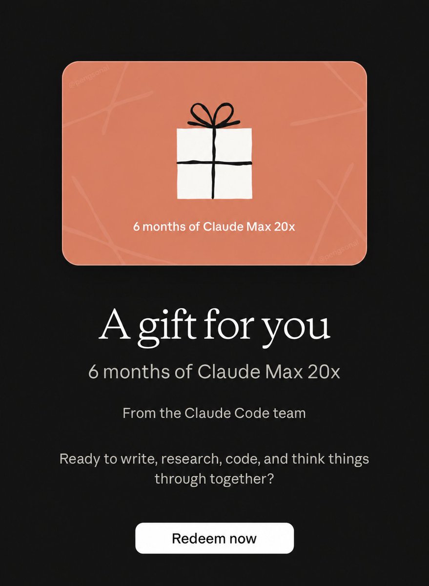 pengsonal's tweet photo. FREE CLAUDE MAX FOR 6 MONTHS 😳

Anthropic is giving eligible open source contributors 6 months of Claude Max 20x for free

you may qualify if you’re a:

• maintainer or library author
• core contributor
• active open source contributor
• community builder
• critical infrastructure maintainer

worth checking if you contribute to open source.

apply here: https://t.co/rjCu9WvKFe