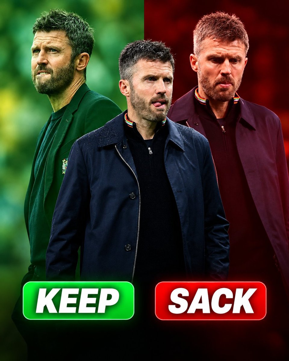 OrechHaron's tweet photo. Manchester United 

Keep 🔄                     or    Sack  Carrick 🤎 https://t.co/7U1BPDqtcf