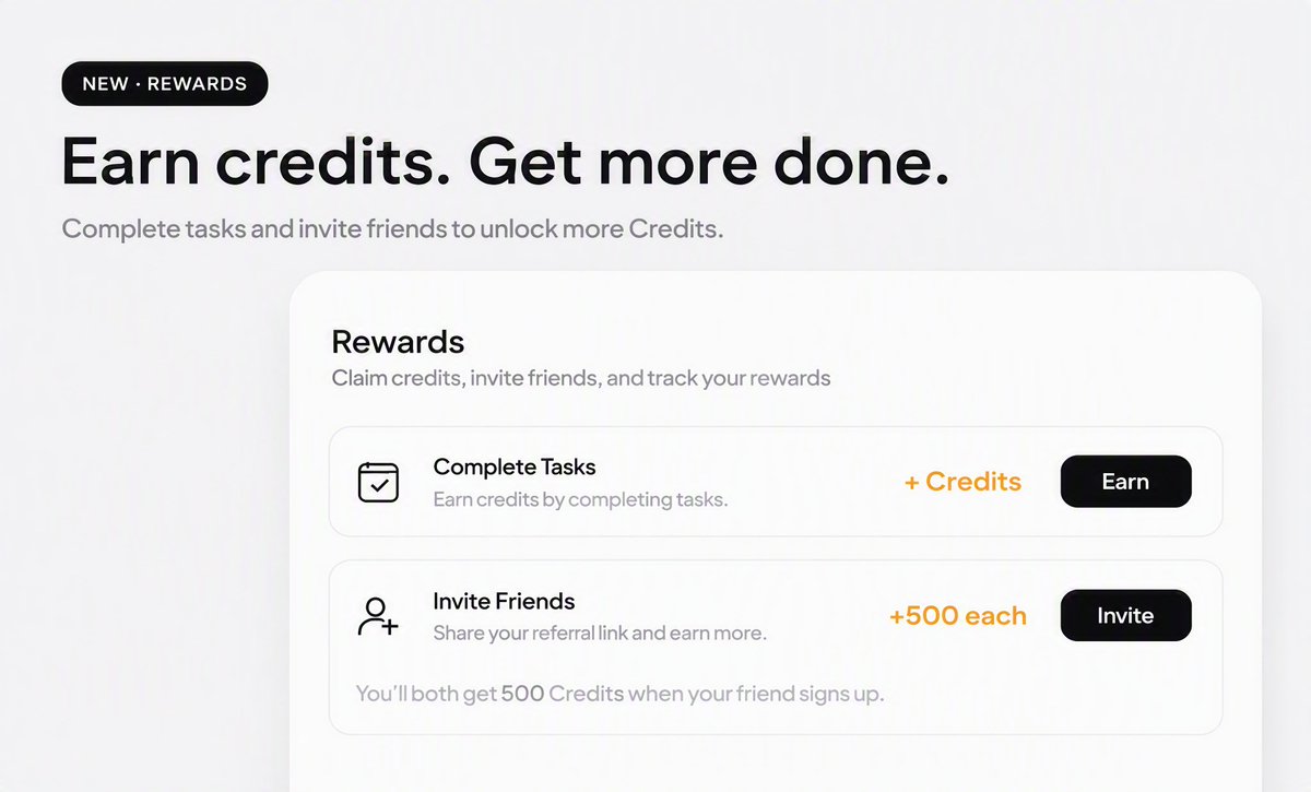 museaimuseai's tweet photo. Meet MuseWork Rewards 🎁
Claim 50 Credits from Daily Rewards and invite a friend to get 500 Credits each when they sign up.
More Credits. More tasks completed. More work done.
Open Settings → Rewards to get started. https://t.co/axBb67hW18