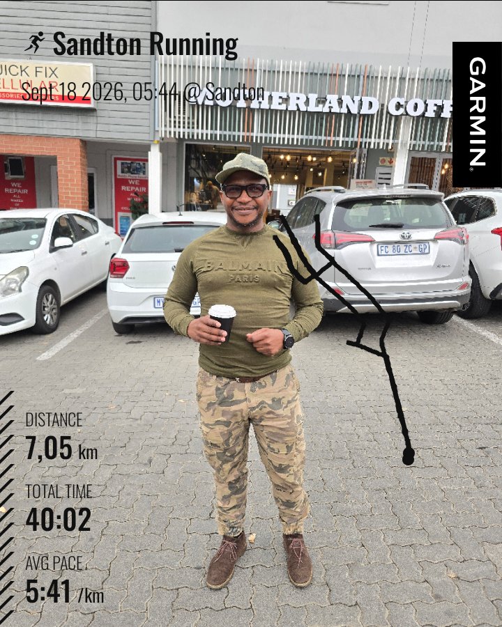 kgampib's tweet photo. Friday morning coffee run #runjozi #challengeyourself #fighting4fitness #waterfallAC https://t.co/IbV8glvRma