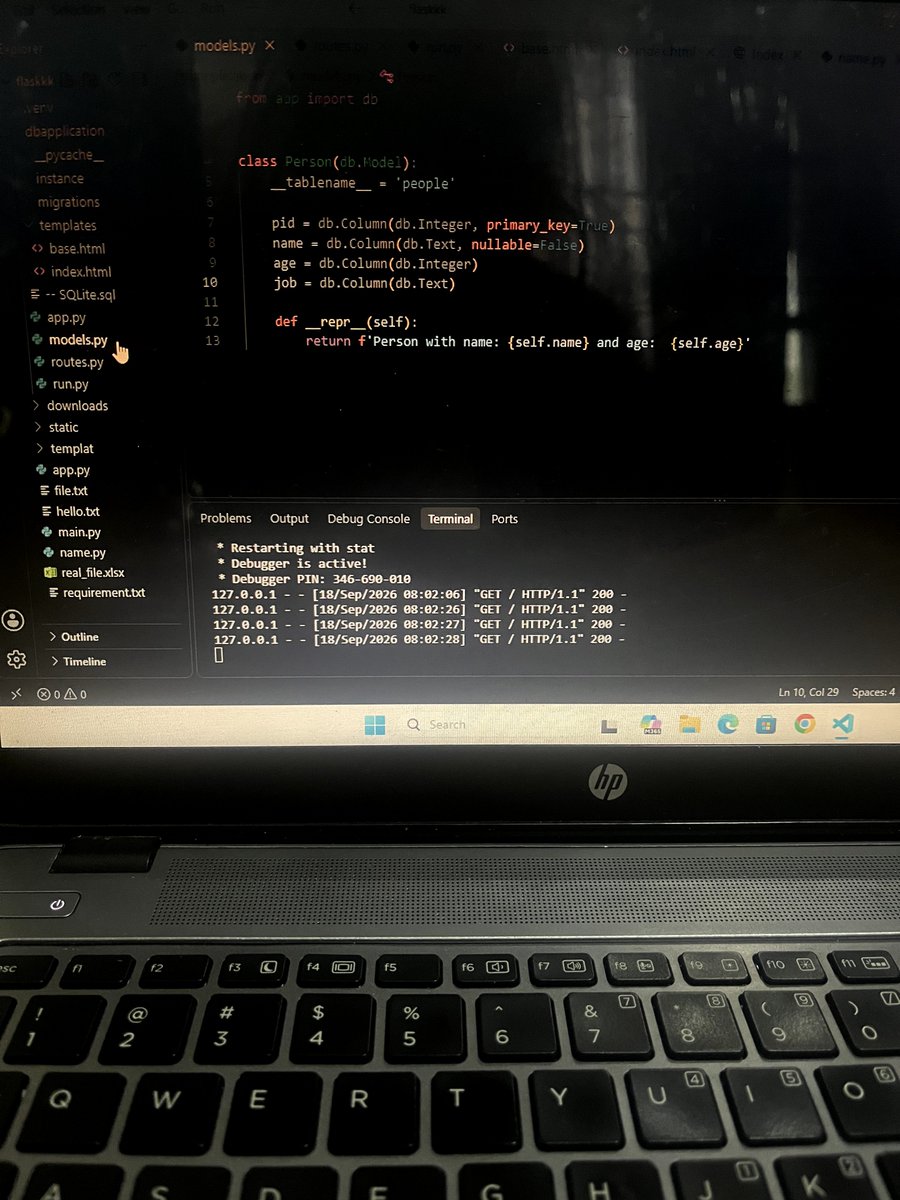 Itunu_oluwa1292's tweet photo. Day 31 🐍💻
Today I continued learning Flask-SQLAlchemy, working with models, database queries, and rendering data in Flask.
I also ran into a duplicate records issue 😭😂 Still debugging and learning along the way.
Still learning. Still building. 🐍❤️
#Python #Flask #SQLAlchemy https://t.co/oHUdja7Ba3
