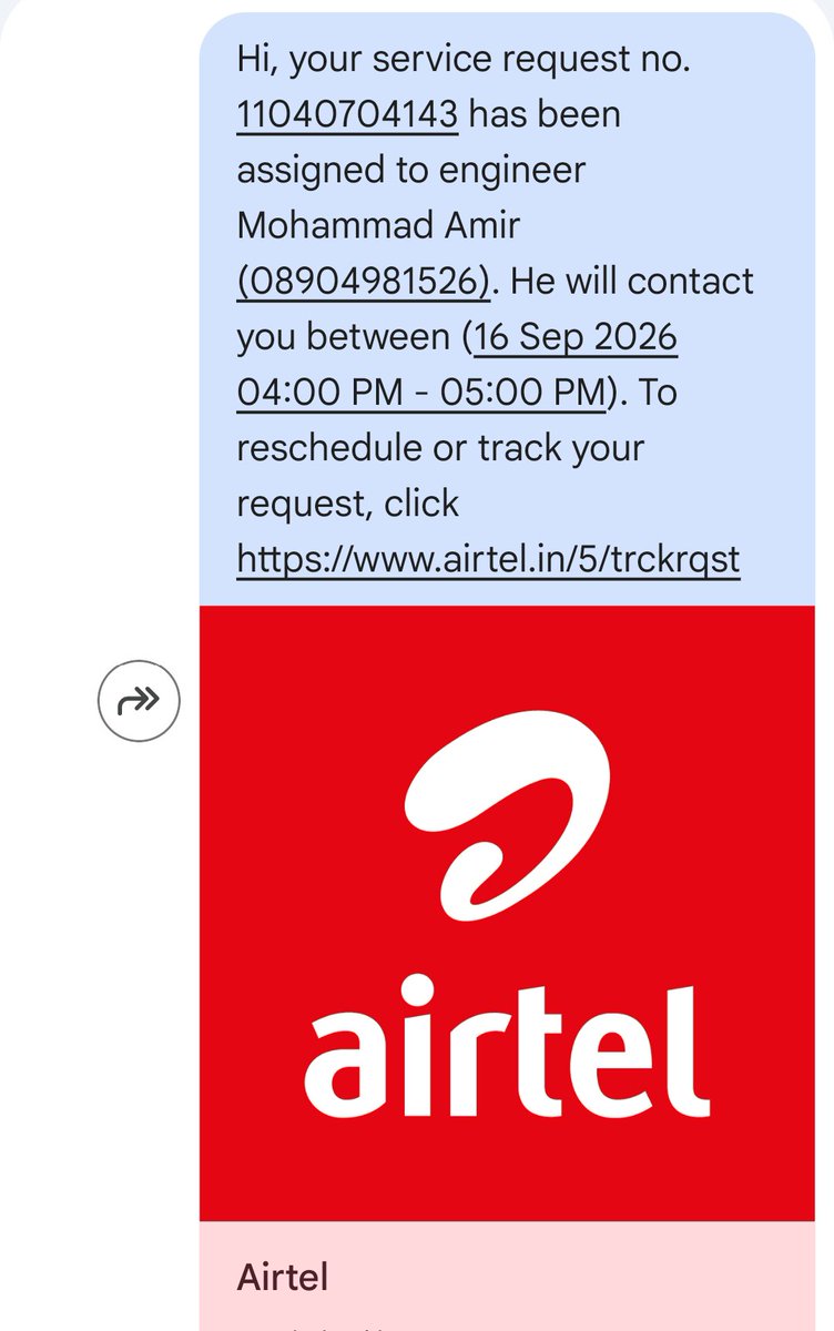 aditya11singhal's tweet photo. @airtelindia 
@Airtel_Presence 

The guy haven't visited once.

Has closed the SR  three times https://t.co/uQ1aq1GBDv