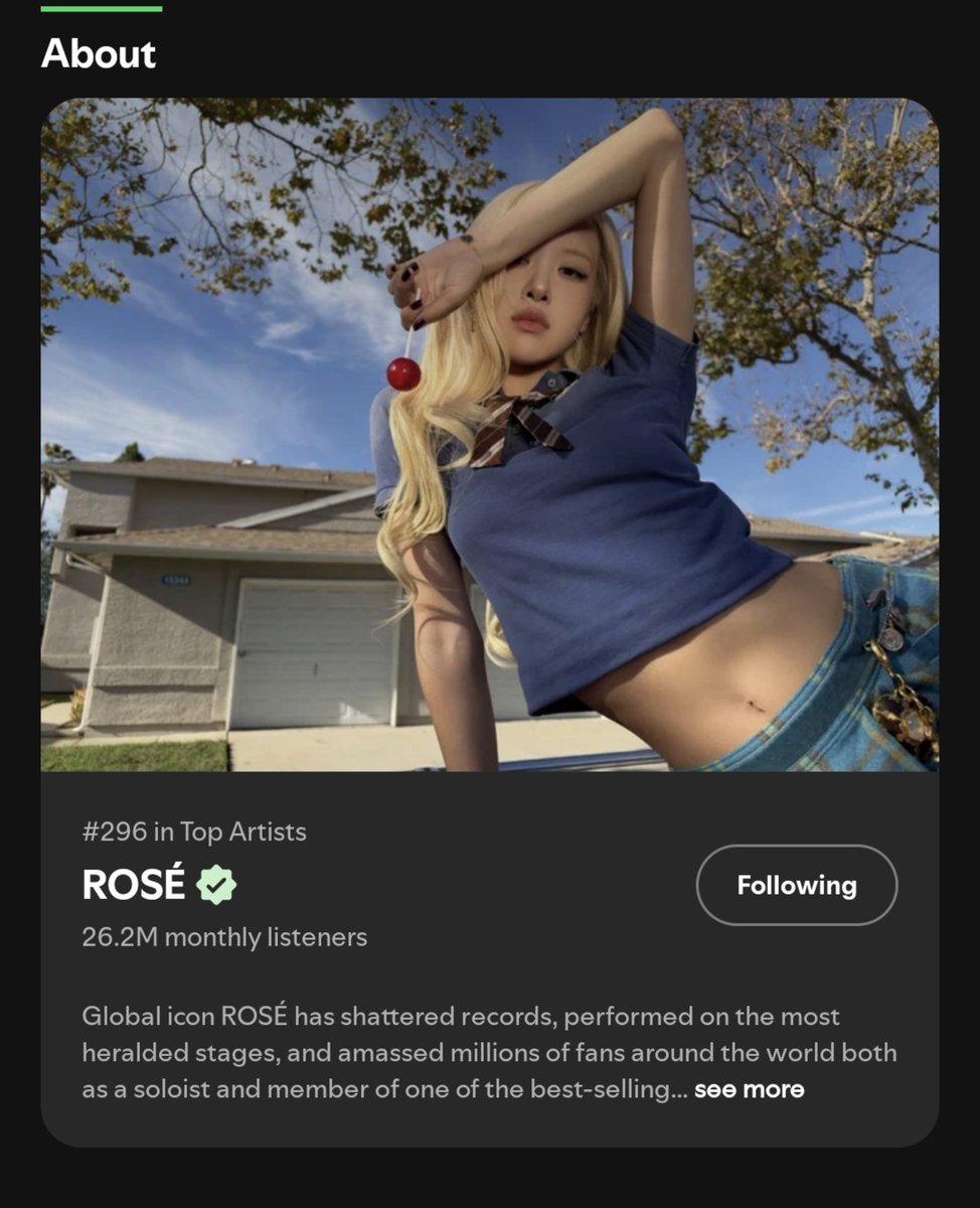 eternalroseanne's tweet photo. wait—i just noticed Rosé changed her Spotify profile pic and finally moved on from that iconic number one girl pic 😭 she was still using it during the On My Mind &amp; Messy releases. omg we’re REALLY entering a new era https://t.co/Jwgv41MJcP