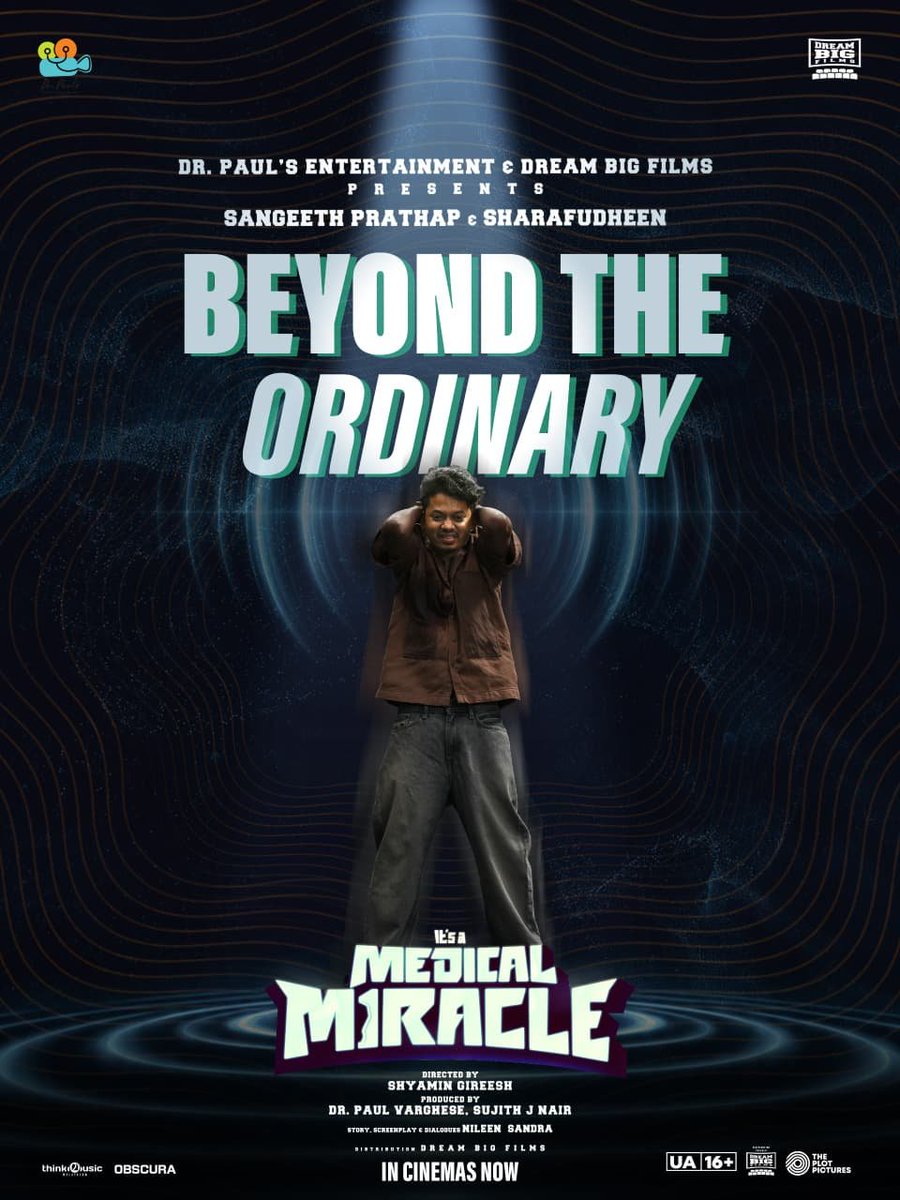 Christy__OG's tweet photo. What an experience! 🔥❤️
#ItsAMedicalMiracle brings something different to Malayalam cinema. Great performances, impressive visuals and exceptional sound design.

Sangeeth Prathap &amp; Sharafudheen 🔥🔥

 Must watch in theatres! 💯 https://t.co/XAnMMbiv1t