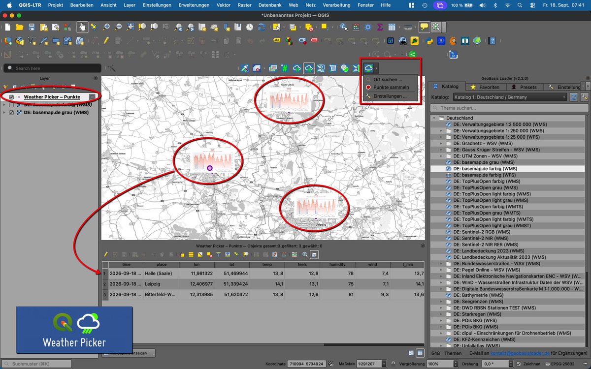 geoObserver_'s tweet photo. QGIS-Plugin-Update: Weather Picker v0.8.1 https://t.co/WRJWzQ66wh #weather #openmeteo #nominatim #qgis #plugin #switch2qgis #osm #openstreetmap #gistribe #gischat #fossgis #foss4g #OSGeo #spatial #geospatial #opendata #gis #geo #geoObserver pls RT https://t.co/mg70QALBBF