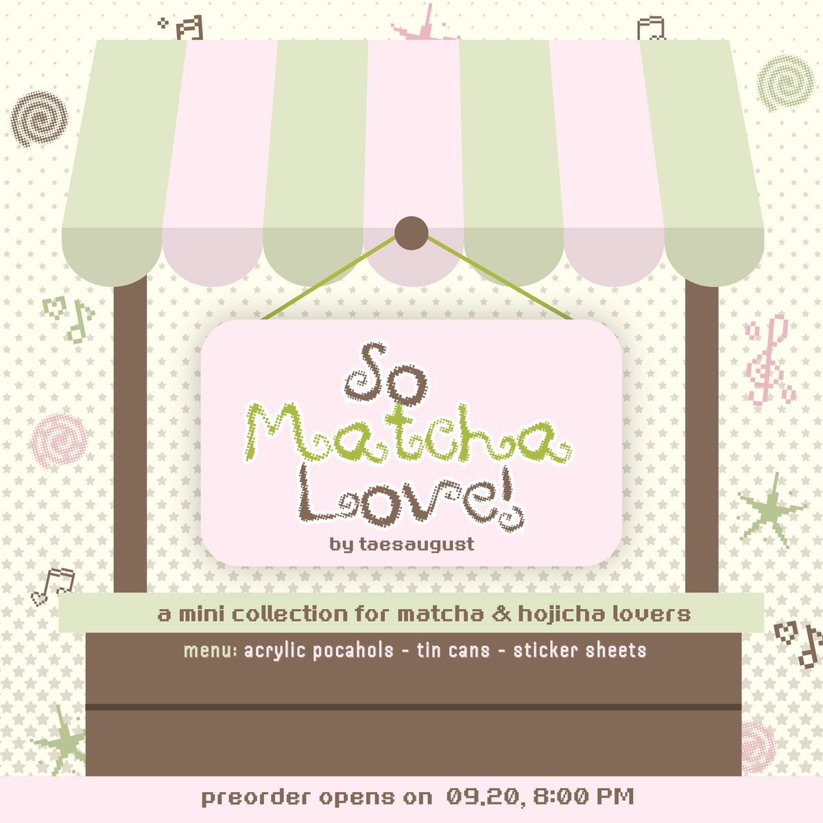 taesaugust's tweet photo. so matcha l❤︎ve ! collection 🍵🍥🍡
— product catalogue 

pre-order period: 09.20 to 10.10 🍀

🌎 for g.o. / ww shipping
and queries, message me ⋆˚꩜｡ https://t.co/sesr0fTSVl