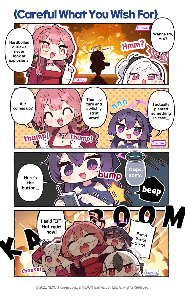 EN_BlueArchive's tweet photo. [Official 4-Panel Manga] Ep. 256
Brought to you by @donmin_h!

It wasn't intentional, but Aru's wish came true after all!

#BlueArchive #BlueArchive4PanelManga https://t.co/yfM167jsVn