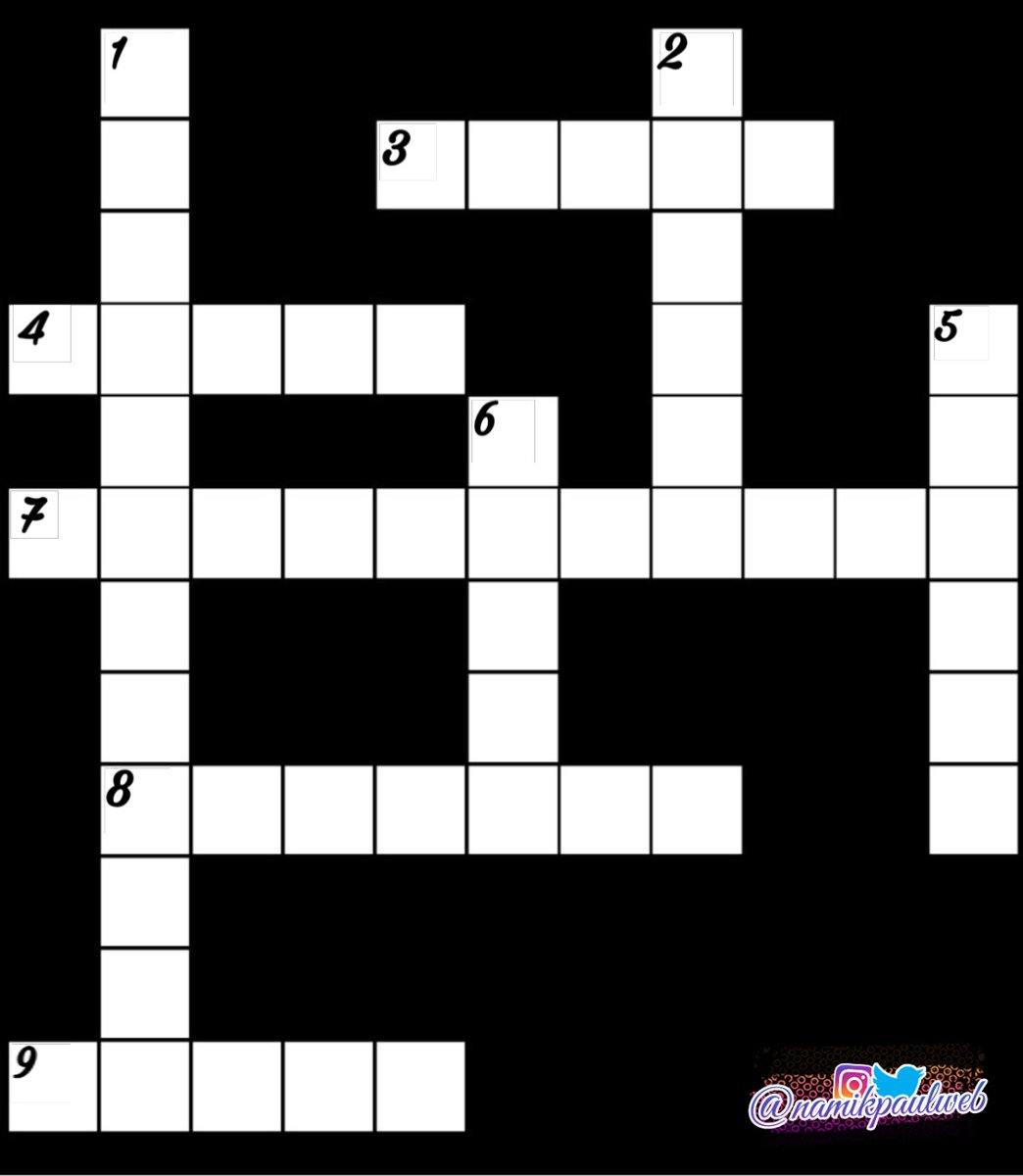 npwebfc09's tweet photo. Let’s get the ball rolling. Here is the first activity. It’s a crossword with clues given beside it. Please quote this tweet with your answers. Do ask if you have any doubts.
#namikpaul #happynamikday https://t.co/NDcIePYcbt