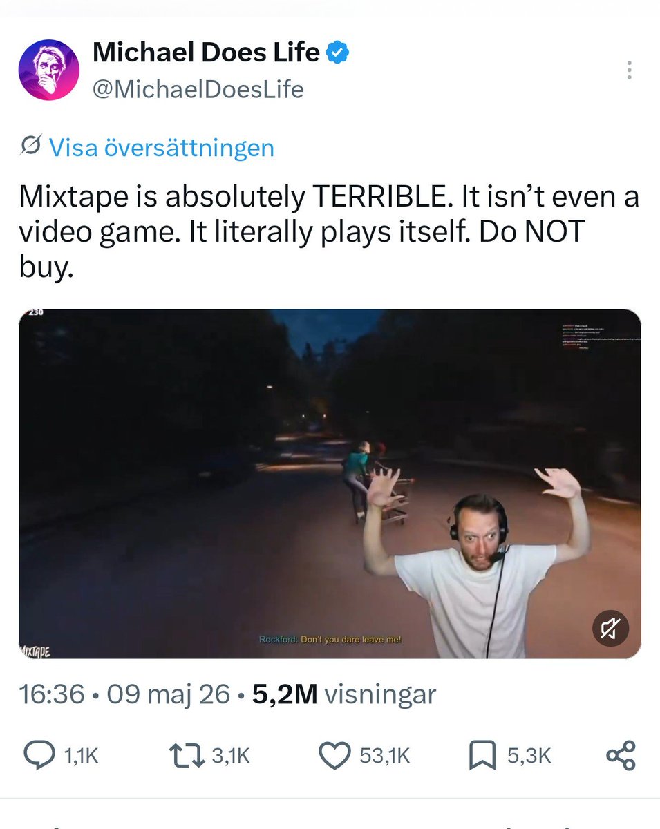 Omegawyrm76's tweet photo. I hope people are aware that Michael Does Life is basically the father of engagement farming and grifter culture and does the same schtick to game after game.
Word for word. https://t.co/oxcfxOoxON
