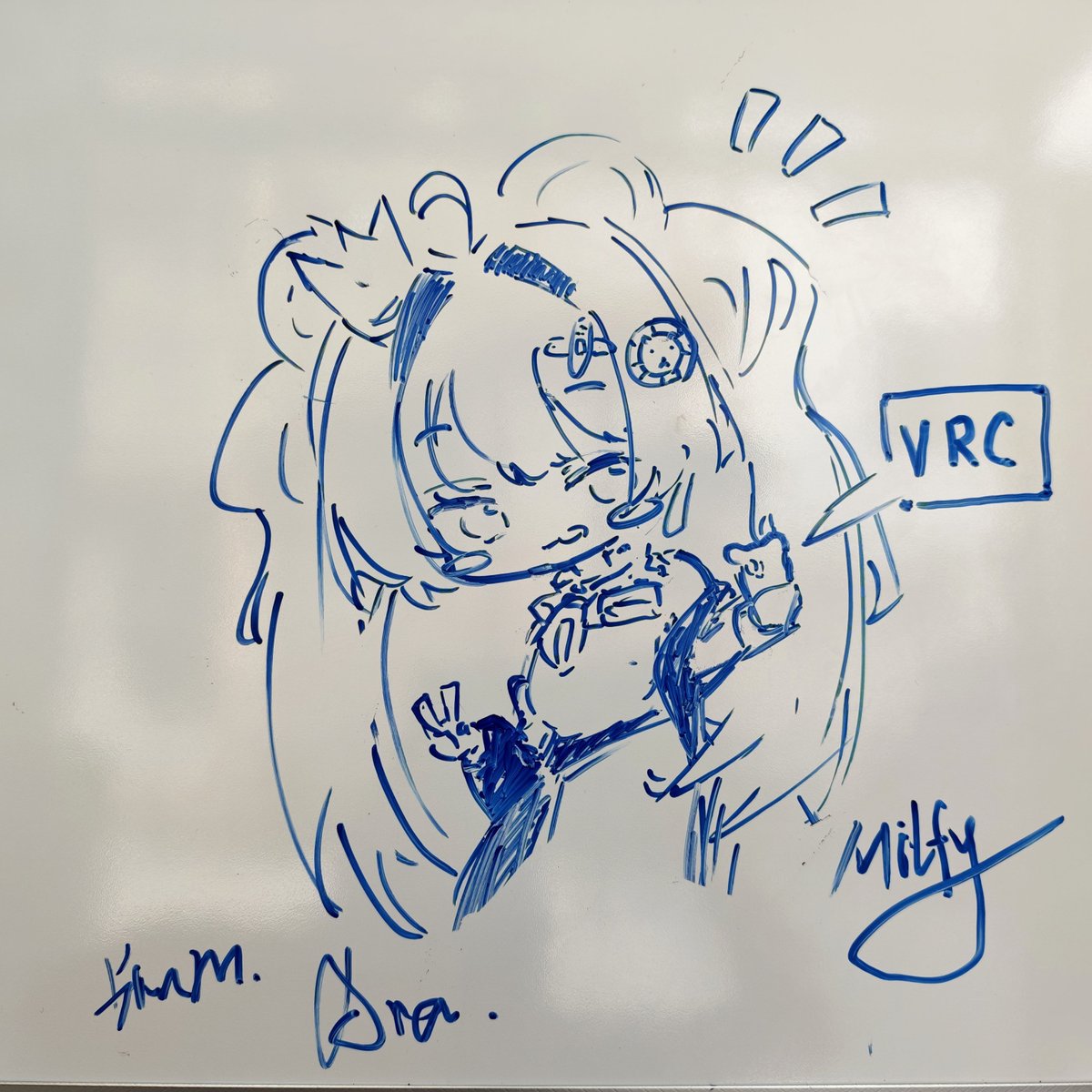 Wash_EOS's tweet photo. 友達と出かけたときに残したサインイラスト https://t.co/WlnKbH45R8