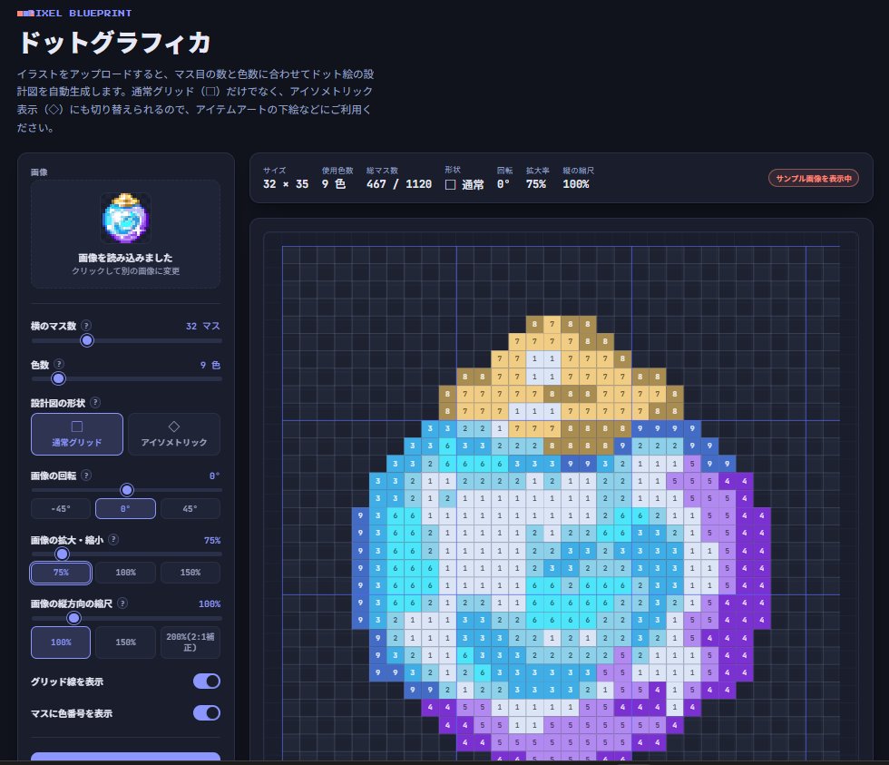 Sooka_tw's tweet photo. イラスト→ドット絵に変換してくれるツール。 某MMOでアイテムアート用の設計図作る機能も付いてます。
良かったら遊んでみてください。
https://t.co/HDDuHC81os https://t.co/XfzIzIDp0s