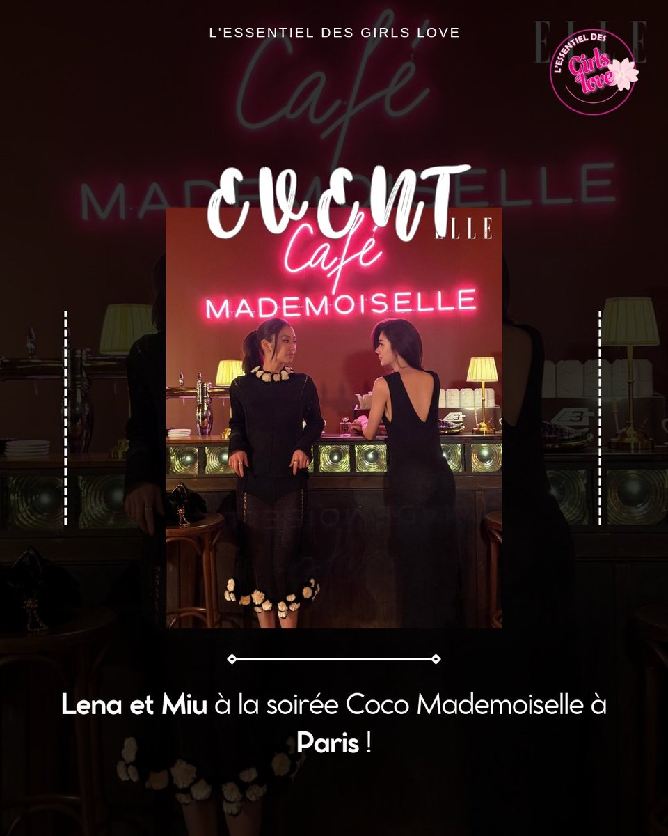gl_lessentiel_'s tweet photo. Quelques photos de Lena et Miu à Paris! 🇫🇷
Les deux actrices ont participé à la soirée Coco Mademoiselle pour l'inauguration du nouveau parfum Chanel.
On devrait normalement les revoir très bientôt 👀
📸 via Elle TH
#LenaMiu #lessentieldesgl
#CocoMademoiselleXLenaMiu https://t.co/WaFehC7VXZ