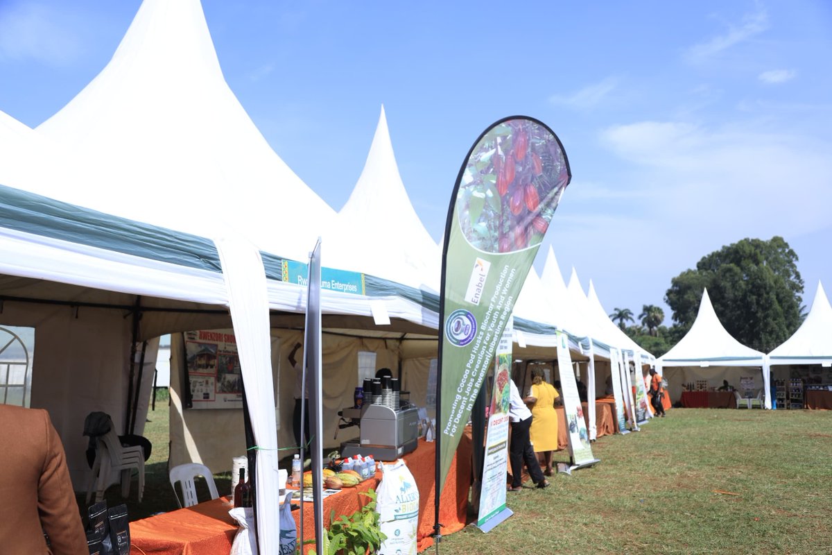 Busogacotourism's tweet photo. Jinja Showgrounds is prepared to welcome you to the Busoga Coffee & Cocoa Tourism Festival 2026.

Entry is FREE!

It's three days of business, innovation, culture, and fun, featuring coffee and cocoa exhibitions, farm experiences, the Youth Innovation Challenge, the Nile Coffee Cruise, and Nile Coffee Jazz Nights.

#BusogaCoffeeCocoaFestival2026