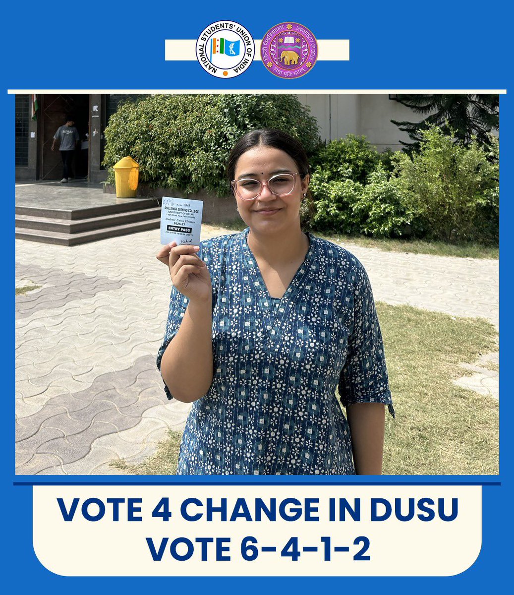 nsui's tweet photo. ABCD its done bro !!!!!

Vote 4 change in DUSU 💙 
Vote 6-4-1-2 https://t.co/yV80ARik0E