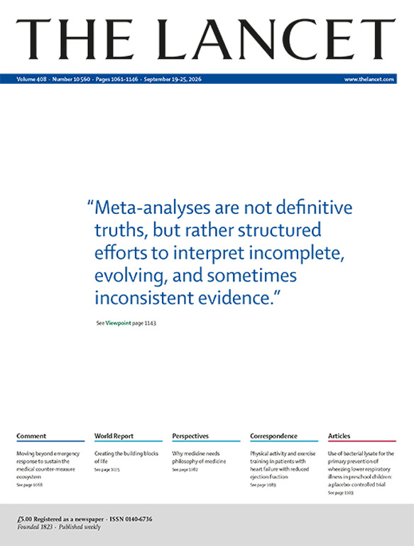 AnantBhan's tweet photo. Lancet cover for this week
Linked article 
'What makes a meta-analysis believable?'
https://t.co/qeHys2nhsb https://t.co/gewIOVfLXp