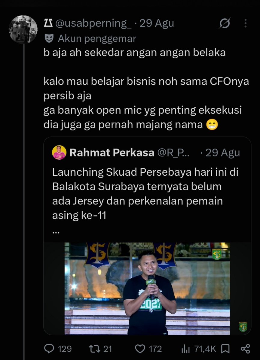 Offfff_line's tweet photo. @usabperning_ Ulah asa pang enya na hirup.
Di dinya asa sering pisan nyieun postingan bernada provokasi yg kemudian dihapus, postingan bernada sinis  yg kemudian memancing kemarahan orang lain.
Alus nu kitu? https://t.co/gYYXRECuMQ