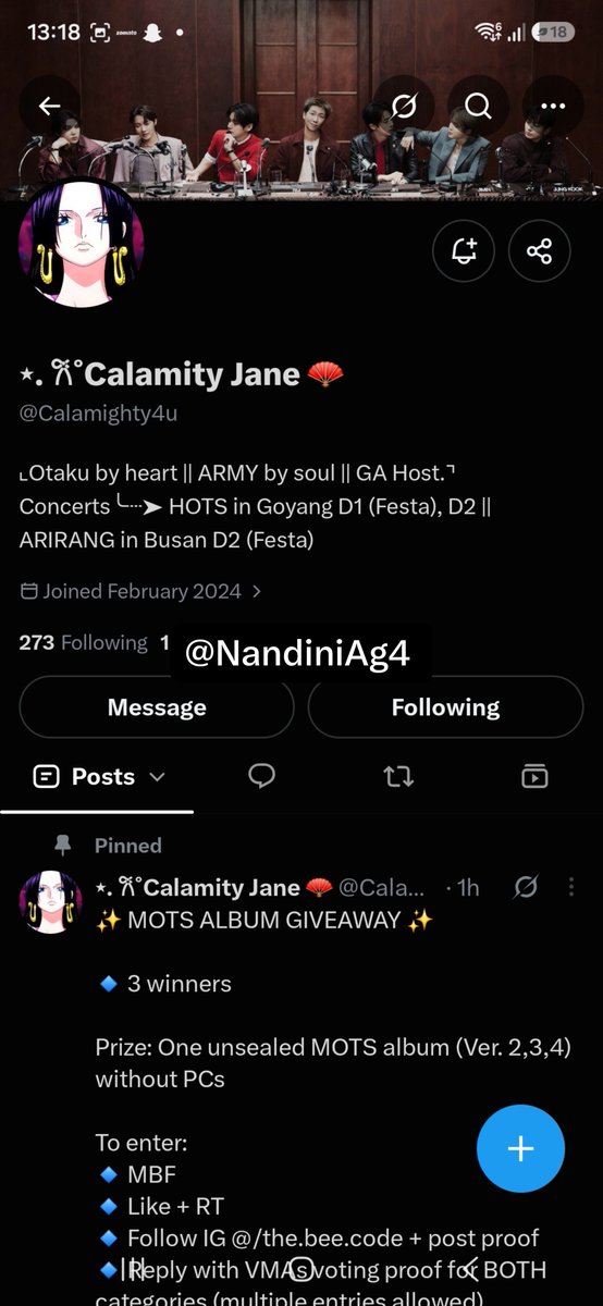 NandiniAg4's tweet photo. @Calamighty4u Thank you sm for this giveaway 💜💜 https://t.co/kiGk2Zanm5