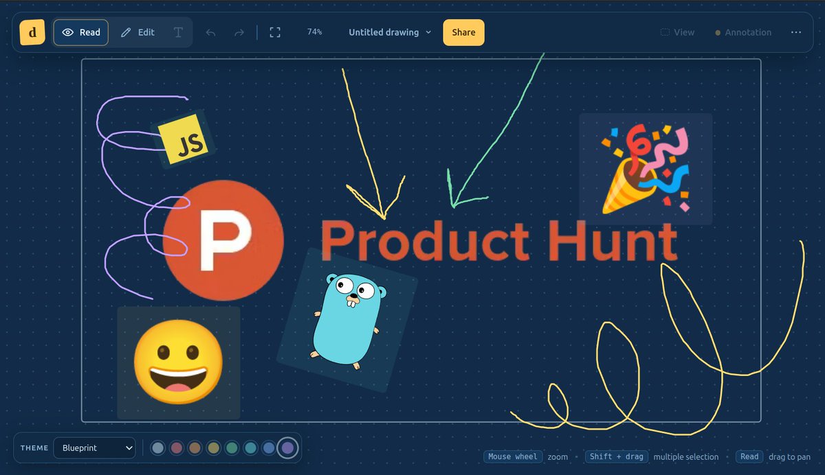 GerardoJT's tweet photo. 🚀 Draw is live on Product Hunt!

I built it because I wanted to explain ideas without fighting with a whiteboard tool.

One tool for shapes, arrows, text &amp; images. Just draw and keep talking.

Would love your feedback 👇

https://t.co/VlaBHDV34Y https://t.co/dXIjJT7iws