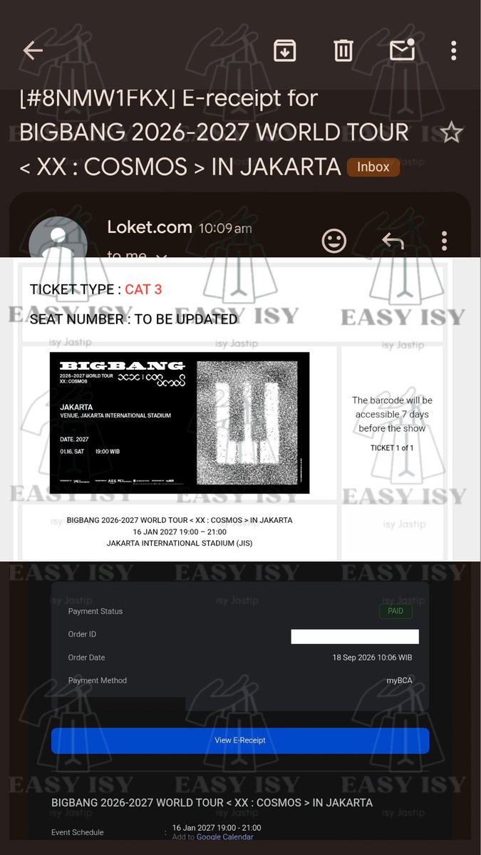 jastipisy's tweet photo. Proof Bigbang 
secured 

yang mau jastip buat gensale masih bisa yaa 💃🏻🥰
dm!! 

#BIGBANG2026 #wts #Bigbang https://t.co/cc7bdKJ7Nr