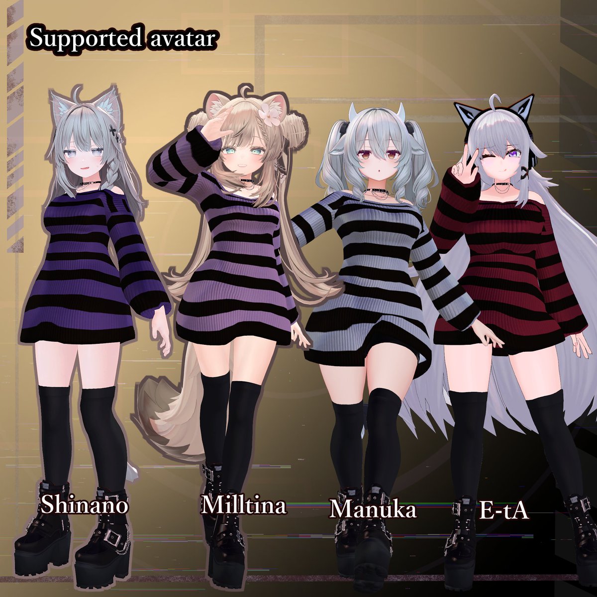 96_kuroiwa's tweet photo. 【VRChat向けオリジナル3D衣装🖤フォロー＆リポストキャンペーン】

新作「DEMOLISH 05」
09/25 20:00発売！
抽選で5名様にフルセットをプレゼント🎁

【応募方法】
① @96_kuroiwa をフォロー
② この投稿をリポスト

応募締切：09/25 19:00
当選発表後、DMにてギフトコード��お送りします。

#黒岩工房 #DEMOLISH #VRChat衣装