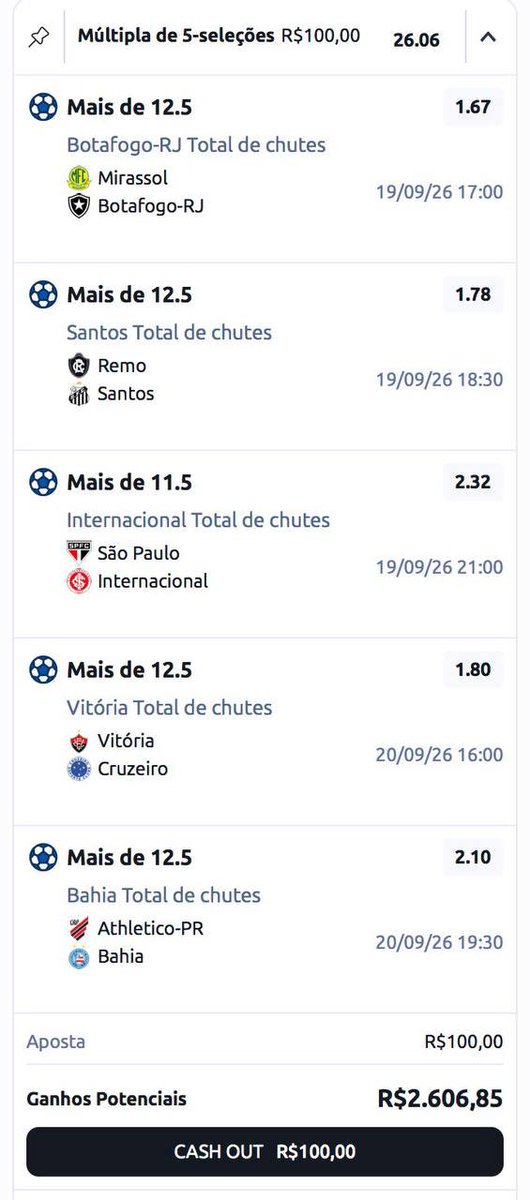 ochinablack's tweet photo. Múltipla de chutes @Playbook ✅🔥 https://t.co/ALRPdPCmjw