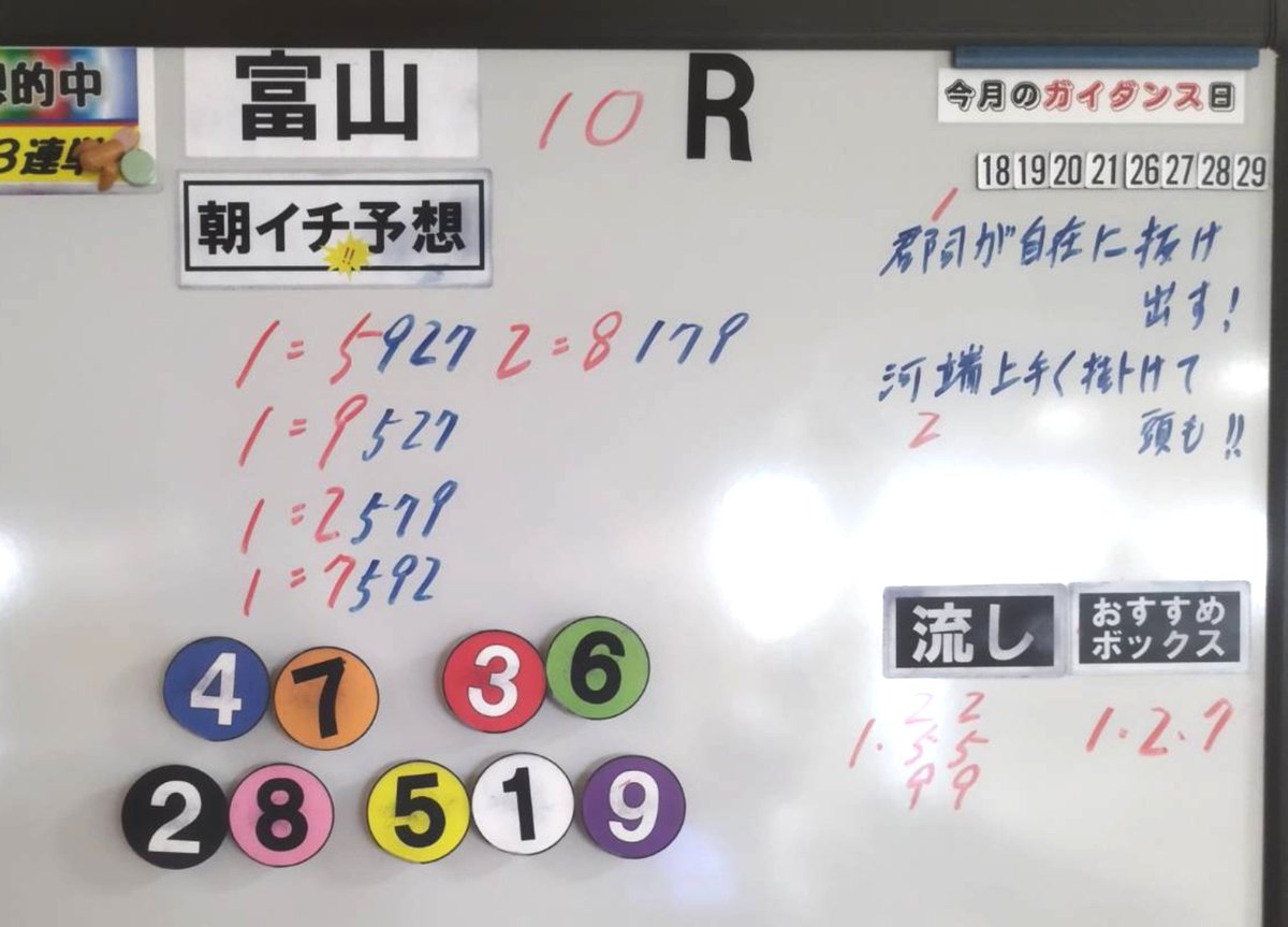satellite_oga's tweet photo. 富山競輪10R〜12Rの予想です😊
ご来場お待ちしています！

#サテライト男鹿 #ガイダンス山崎
#競輪予想 #富山競輪 https://t.co/BcaZIepaJN